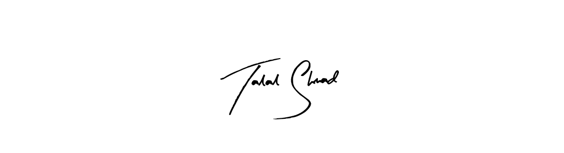 How to make Talal Shmad signature? Arty Signature is a professional autograph style. Create handwritten signature for Talal Shmad name. Talal Shmad signature style 8 images and pictures png
