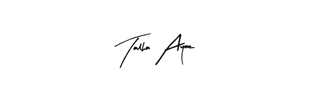 Talha Ayaz stylish signature style. Best Handwritten Sign (Arty Signature) for my name. Handwritten Signature Collection Ideas for my name Talha Ayaz. Talha Ayaz signature style 8 images and pictures png