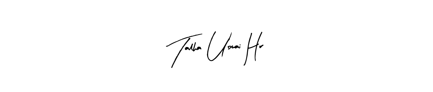 Make a beautiful signature design for name Talha Usmai Hr. With this signature (Arty Signature) style, you can create a handwritten signature for free. Talha Usmai Hr signature style 8 images and pictures png