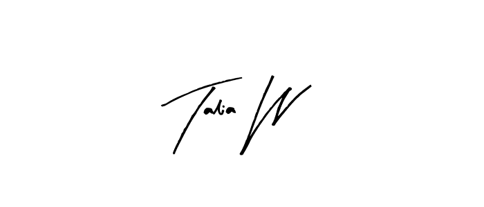 Make a beautiful signature design for name Talia W. With this signature (Arty Signature) style, you can create a handwritten signature for free. Talia W signature style 8 images and pictures png