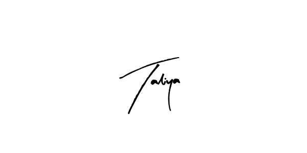 Design your own signature with our free online signature maker. With this signature software, you can create a handwritten (Arty Signature) signature for name Taliya. Taliya signature style 8 images and pictures png