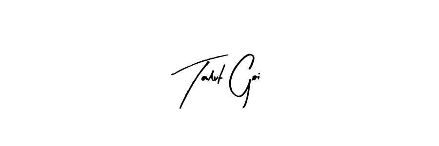 Similarly Arty Signature is the best handwritten signature design. Signature creator online .You can use it as an online autograph creator for name Talut Goi. Talut Goi signature style 8 images and pictures png