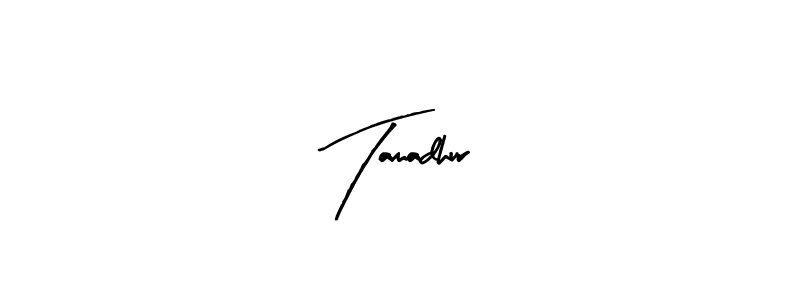 Arty Signature is a professional signature style that is perfect for those who want to add a touch of class to their signature. It is also a great choice for those who want to make their signature more unique. Get Tamadhur name to fancy signature for free. Tamadhur signature style 8 images and pictures png