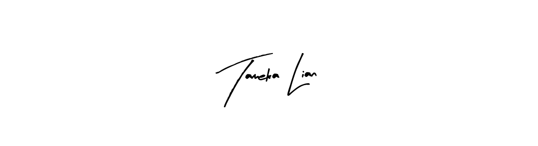 Here are the top 10 professional signature styles for the name Tameka Lian. These are the best autograph styles you can use for your name. Tameka Lian signature style 8 images and pictures png