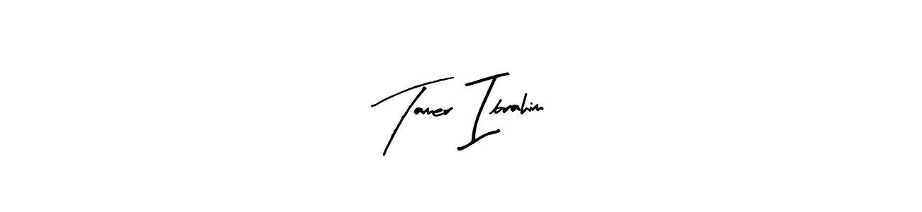 Create a beautiful signature design for name Tamer Ibrahim. With this signature (Arty Signature) fonts, you can make a handwritten signature for free. Tamer Ibrahim signature style 8 images and pictures png