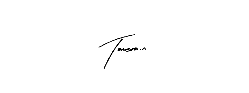 Tamera.n stylish signature style. Best Handwritten Sign (Arty Signature) for my name. Handwritten Signature Collection Ideas for my name Tamera.n. Tamera.n signature style 8 images and pictures png