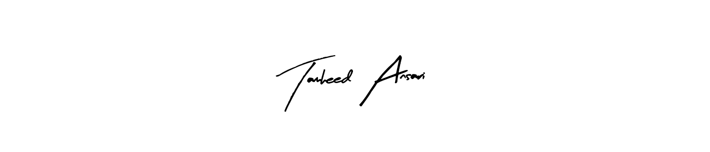 Similarly Arty Signature is the best handwritten signature design. Signature creator online .You can use it as an online autograph creator for name Tamheed Ansari. Tamheed Ansari signature style 8 images and pictures png
