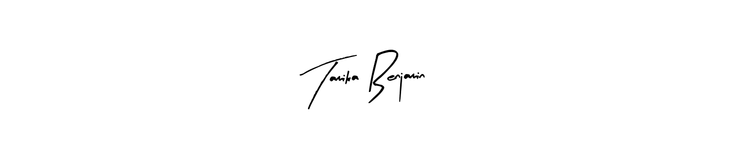 Design your own signature with our free online signature maker. With this signature software, you can create a handwritten (Arty Signature) signature for name Tamika Benjamin. Tamika Benjamin signature style 8 images and pictures png