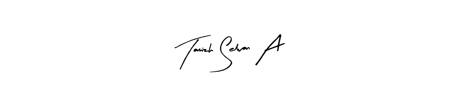 You should practise on your own different ways (Arty Signature) to write your name (Tamizh Selvan A) in signature. don't let someone else do it for you. Tamizh Selvan A signature style 8 images and pictures png