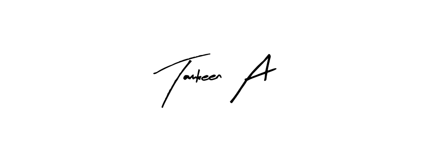 Also You can easily find your signature by using the search form. We will create Tamkeen A name handwritten signature images for you free of cost using Arty Signature sign style. Tamkeen A signature style 8 images and pictures png