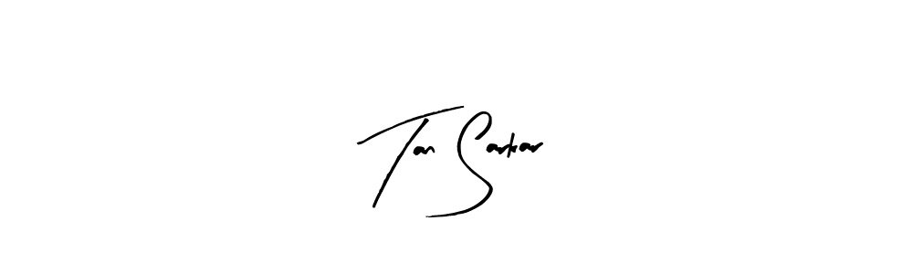 The best way (Arty Signature) to make a short signature is to pick only two or three words in your name. The name Tan Sarkar include a total of six letters. For converting this name. Tan Sarkar signature style 8 images and pictures png