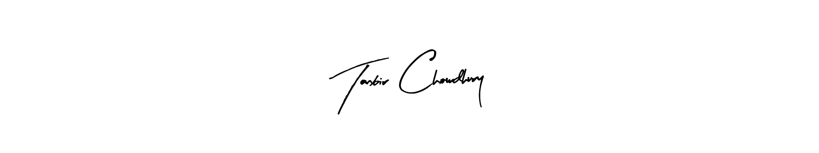 How to make Tanbir Chowdhury name signature. Use Arty Signature style for creating short signs online. This is the latest handwritten sign. Tanbir Chowdhury signature style 8 images and pictures png