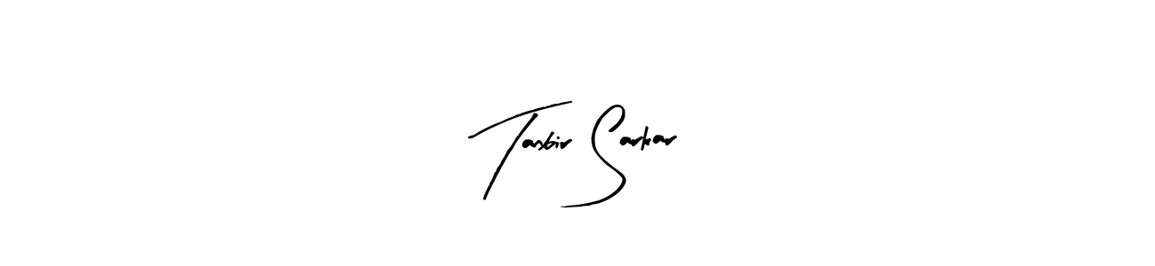 How to make Tanbir Sarkar name signature. Use Arty Signature style for creating short signs online. This is the latest handwritten sign. Tanbir Sarkar signature style 8 images and pictures png