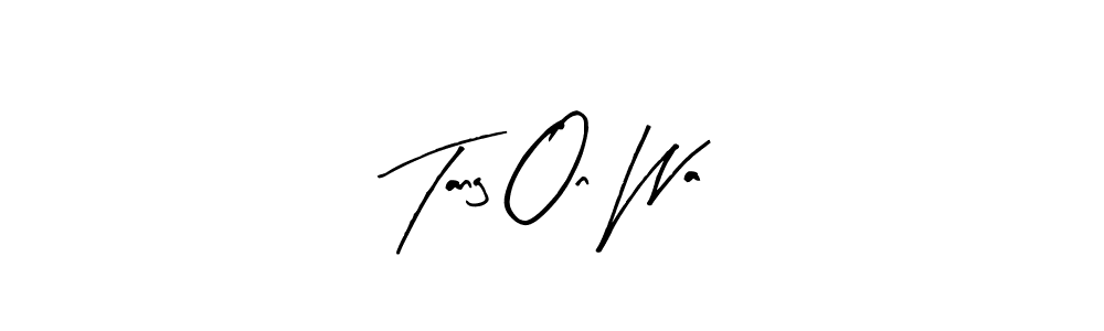 Make a beautiful signature design for name Tang On Wa. With this signature (Arty Signature) style, you can create a handwritten signature for free. Tang On Wa signature style 8 images and pictures png