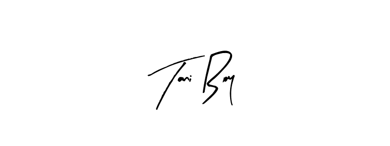 The best way (Arty Signature) to make a short signature is to pick only two or three words in your name. The name Tani Boy include a total of six letters. For converting this name. Tani Boy signature style 8 images and pictures png