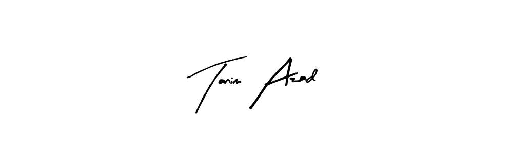 The best way (Arty Signature) to make a short signature is to pick only two or three words in your name. The name Tanim Azad include a total of six letters. For converting this name. Tanim Azad signature style 8 images and pictures png