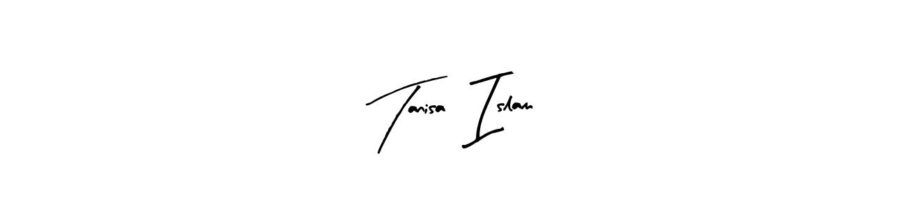 Make a beautiful signature design for name Tanisa  Islam. With this signature (Arty Signature) style, you can create a handwritten signature for free. Tanisa  Islam signature style 8 images and pictures png