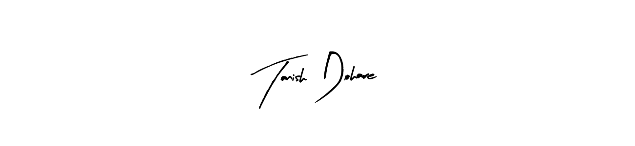 Arty Signature is a professional signature style that is perfect for those who want to add a touch of class to their signature. It is also a great choice for those who want to make their signature more unique. Get Tanish Dohare name to fancy signature for free. Tanish Dohare signature style 8 images and pictures png