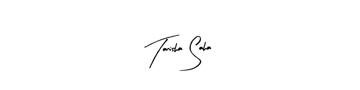 Similarly Arty Signature is the best handwritten signature design. Signature creator online .You can use it as an online autograph creator for name Tanisha Saha. Tanisha Saha signature style 8 images and pictures png