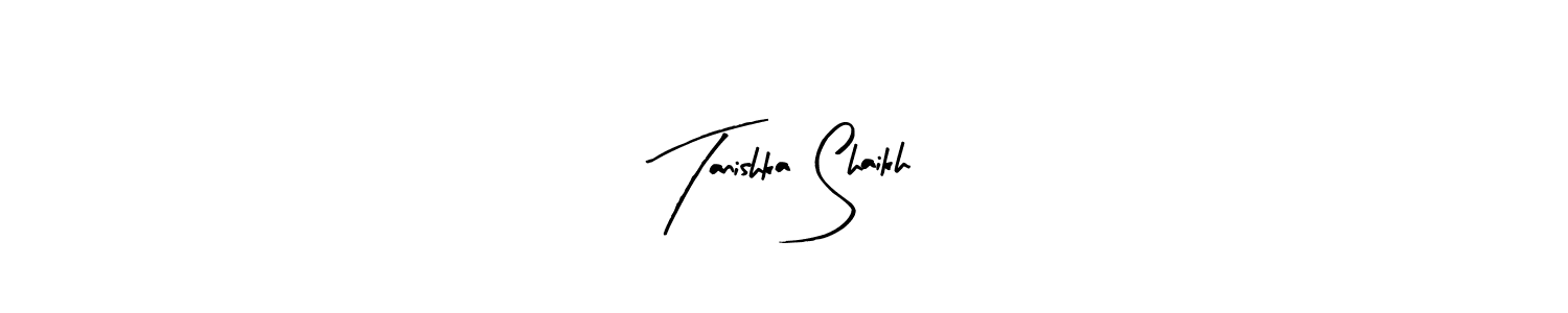 Similarly Arty Signature is the best handwritten signature design. Signature creator online .You can use it as an online autograph creator for name Tanishka Shaikh. Tanishka Shaikh signature style 8 images and pictures png