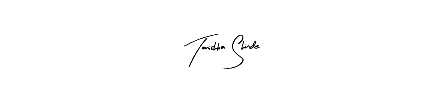 How to make Tanishka Shinde name signature. Use Arty Signature style for creating short signs online. This is the latest handwritten sign. Tanishka Shinde signature style 8 images and pictures png