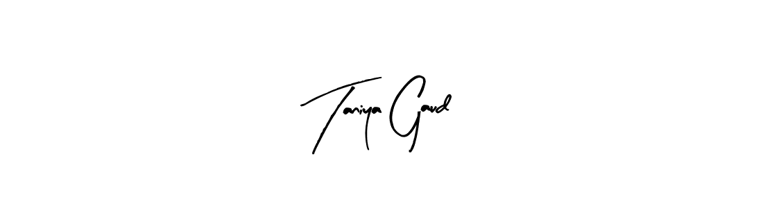 The best way (Arty Signature) to make a short signature is to pick only two or three words in your name. The name Taniya Gaud include a total of six letters. For converting this name. Taniya Gaud signature style 8 images and pictures png