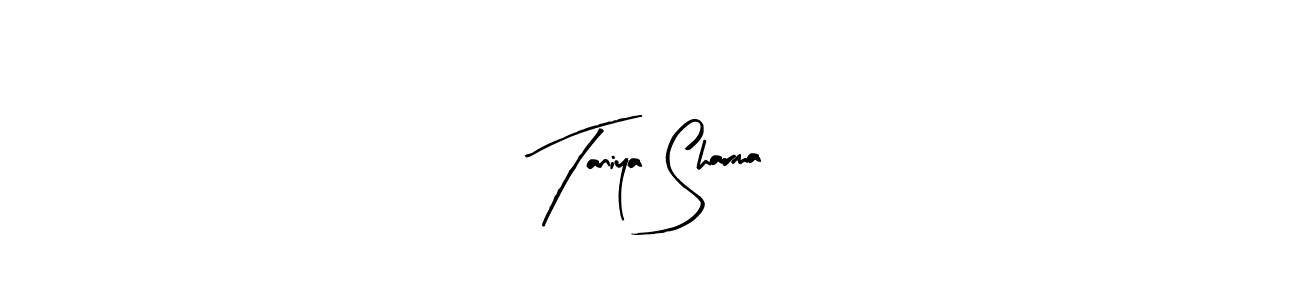 Make a beautiful signature design for name Taniya Sharma. With this signature (Arty Signature) style, you can create a handwritten signature for free. Taniya Sharma signature style 8 images and pictures png