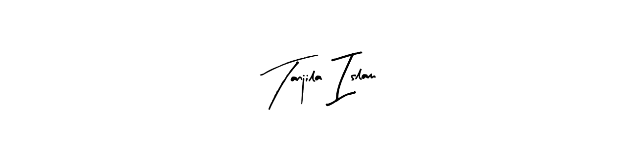 Also You can easily find your signature by using the search form. We will create Tanjila Islam name handwritten signature images for you free of cost using Arty Signature sign style. Tanjila Islam signature style 8 images and pictures png