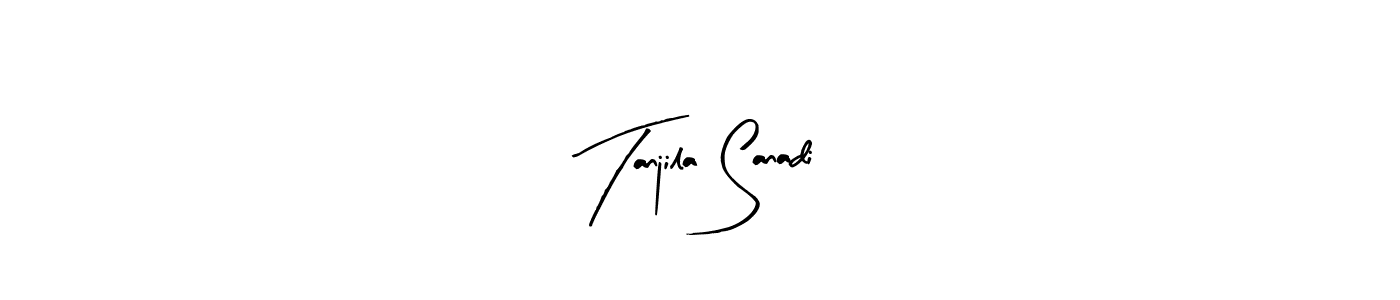 Use a signature maker to create a handwritten signature online. With this signature software, you can design (Arty Signature) your own signature for name Tanjila Sanadi. Tanjila Sanadi signature style 8 images and pictures png