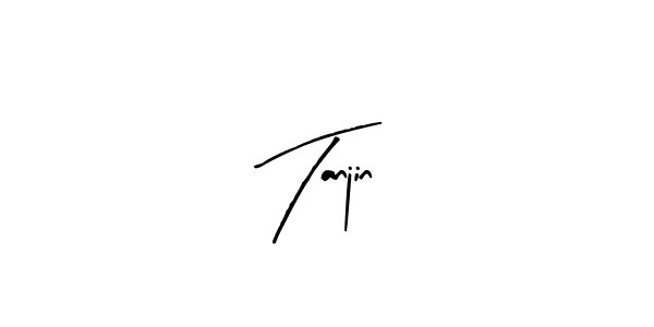 Make a beautiful signature design for name Tanjin. With this signature (Arty Signature) style, you can create a handwritten signature for free. Tanjin signature style 8 images and pictures png