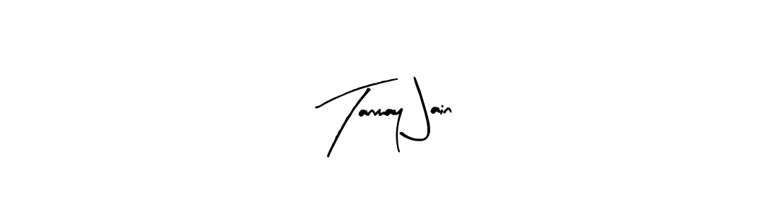 Create a beautiful signature design for name Tanmay Jain. With this signature (Arty Signature) fonts, you can make a handwritten signature for free. Tanmay Jain signature style 8 images and pictures png