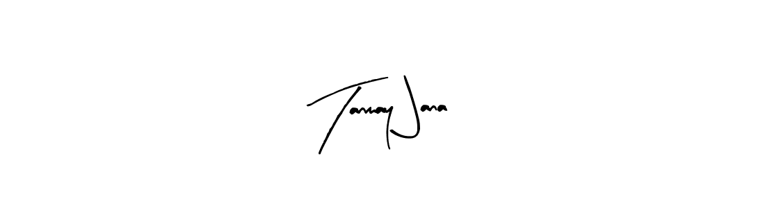 How to make Tanmay Jana name signature. Use Arty Signature style for creating short signs online. This is the latest handwritten sign. Tanmay Jana signature style 8 images and pictures png