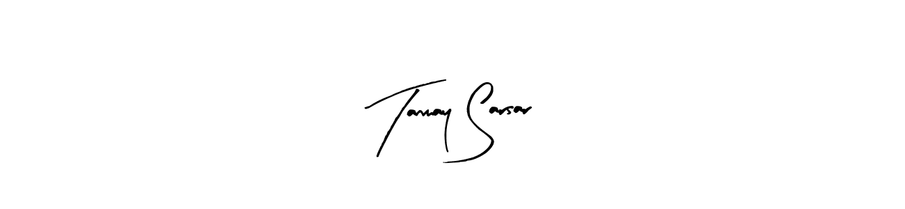 Arty Signature is a professional signature style that is perfect for those who want to add a touch of class to their signature. It is also a great choice for those who want to make their signature more unique. Get Tanmay Sarsar name to fancy signature for free. Tanmay Sarsar signature style 8 images and pictures png