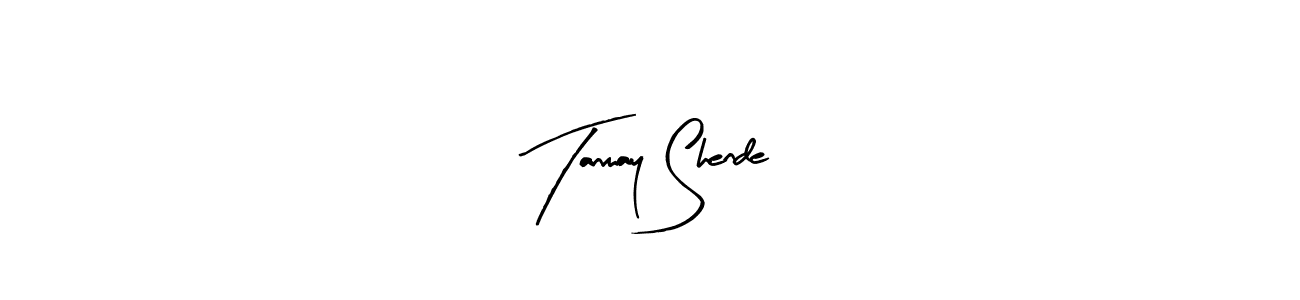 if you are searching for the best signature style for your name Tanmay Shende. so please give up your signature search. here we have designed multiple signature styles  using Arty Signature. Tanmay Shende signature style 8 images and pictures png