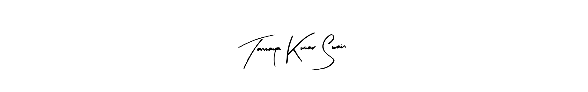 How to make Tanmaya Kumar Swain name signature. Use Arty Signature style for creating short signs online. This is the latest handwritten sign. Tanmaya Kumar Swain signature style 8 images and pictures png