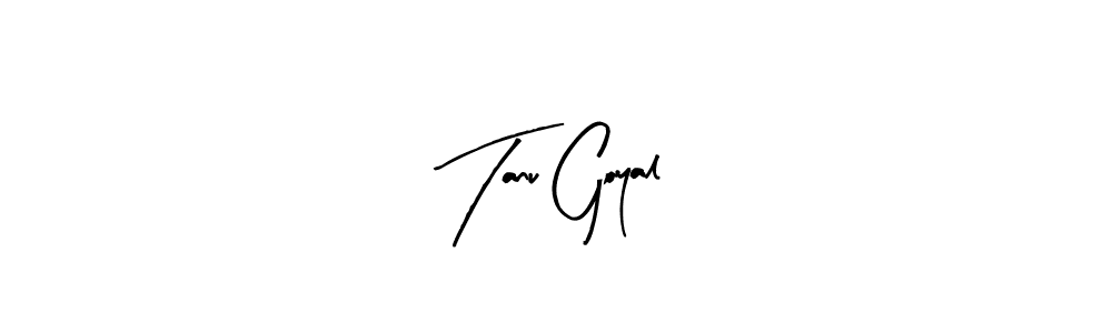 How to make Tanu Goyal name signature. Use Arty Signature style for creating short signs online. This is the latest handwritten sign. Tanu Goyal signature style 8 images and pictures png