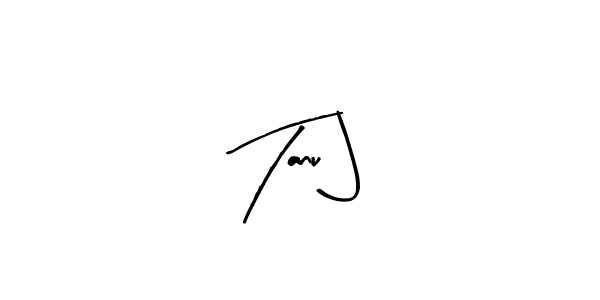 Similarly Arty Signature is the best handwritten signature design. Signature creator online .You can use it as an online autograph creator for name Tanu J. Tanu J signature style 8 images and pictures png