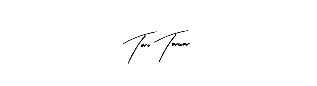 How to make Tanu Tanwar name signature. Use Arty Signature style for creating short signs online. This is the latest handwritten sign. Tanu Tanwar signature style 8 images and pictures png