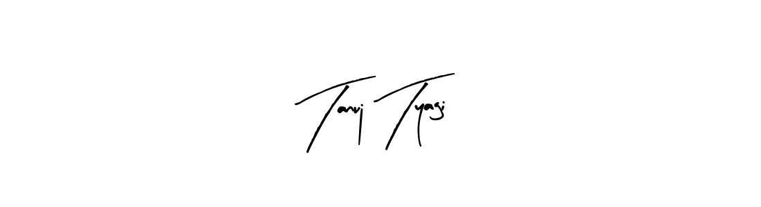 Create a beautiful signature design for name Tanuj Tyagi. With this signature (Arty Signature) fonts, you can make a handwritten signature for free. Tanuj Tyagi signature style 8 images and pictures png