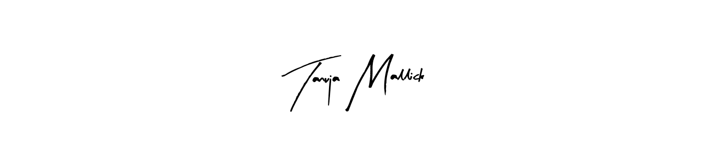 Create a beautiful signature design for name Tanuja Mallick. With this signature (Arty Signature) fonts, you can make a handwritten signature for free. Tanuja Mallick signature style 8 images and pictures png