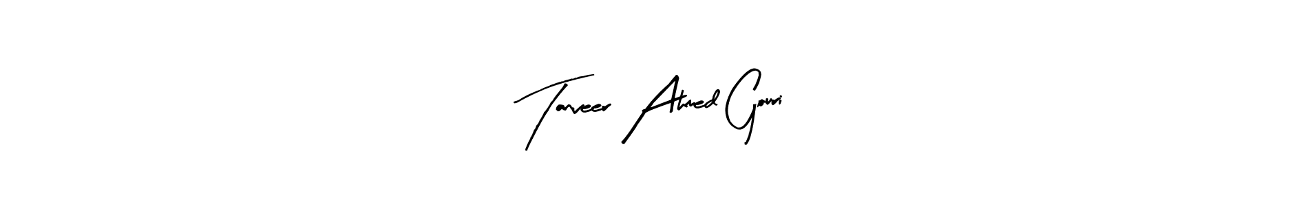 You should practise on your own different ways (Arty Signature) to write your name (Tanveer Ahmed Gouri) in signature. don't let someone else do it for you. Tanveer Ahmed Gouri signature style 8 images and pictures png