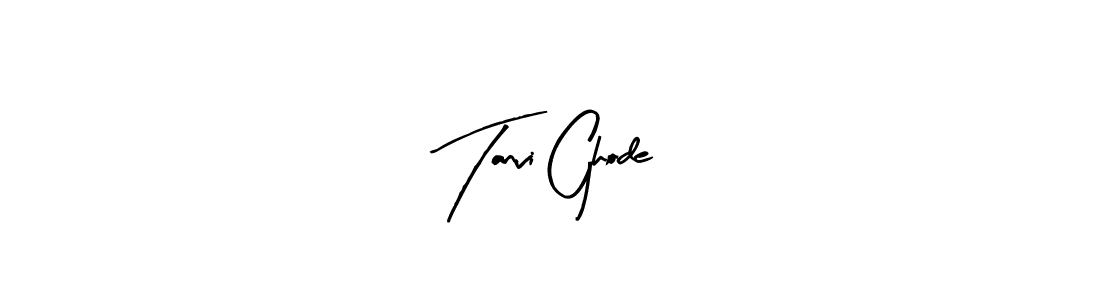 How to make Tanvi Ghode name signature. Use Arty Signature style for creating short signs online. This is the latest handwritten sign. Tanvi Ghode signature style 8 images and pictures png