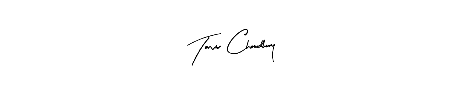 How to make Tanvir Chowdhury name signature. Use Arty Signature style for creating short signs online. This is the latest handwritten sign. Tanvir Chowdhury signature style 8 images and pictures png