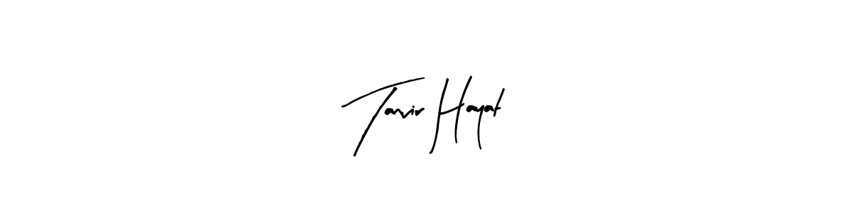 How to make Tanvir Hayat name signature. Use Arty Signature style for creating short signs online. This is the latest handwritten sign. Tanvir Hayat signature style 8 images and pictures png