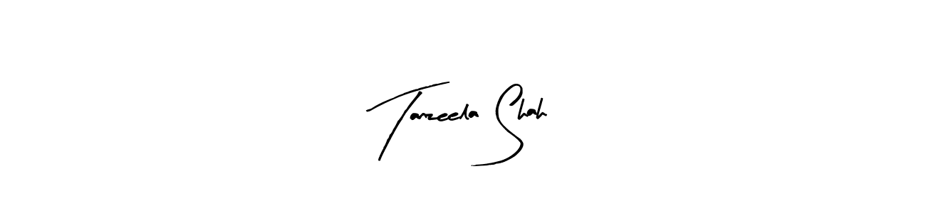 The best way (Arty Signature) to make a short signature is to pick only two or three words in your name. The name Tanzeela Shah include a total of six letters. For converting this name. Tanzeela Shah signature style 8 images and pictures png