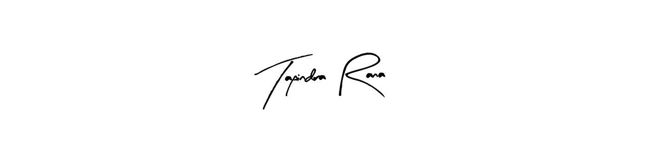 Arty Signature is a professional signature style that is perfect for those who want to add a touch of class to their signature. It is also a great choice for those who want to make their signature more unique. Get Tapindra Rana name to fancy signature for free. Tapindra Rana signature style 8 images and pictures png