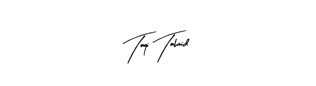 The best way (Arty Signature) to make a short signature is to pick only two or three words in your name. The name Taqi Tahmid include a total of six letters. For converting this name. Taqi Tahmid signature style 8 images and pictures png