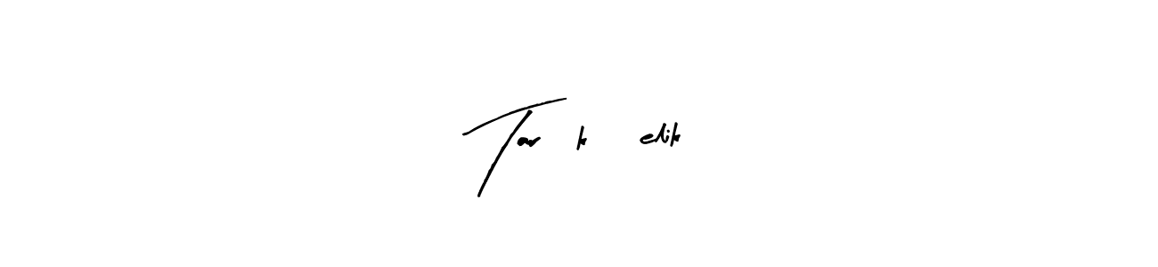 The best way (Arty Signature) to make a short signature is to pick only two or three words in your name. The name Tarık Çelik include a total of six letters. For converting this name. Tarık Çelik signature style 8 images and pictures png