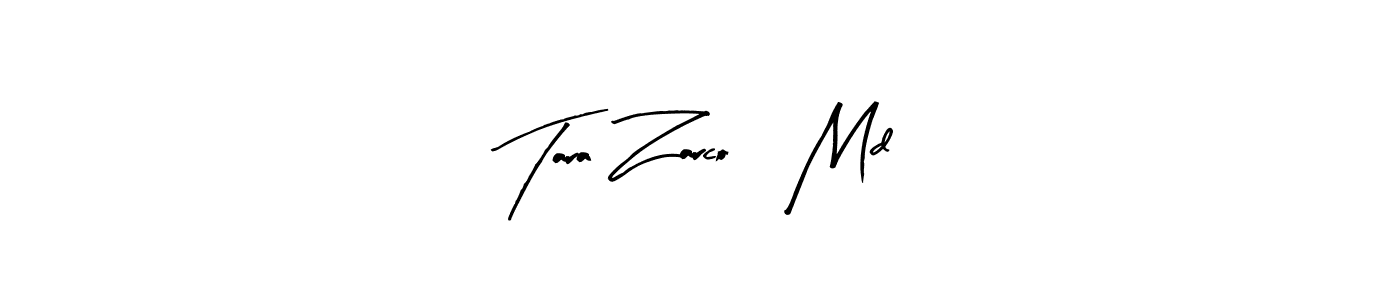 How to make Tara Zarco, Md name signature. Use Arty Signature style for creating short signs online. This is the latest handwritten sign. Tara Zarco, Md signature style 8 images and pictures png