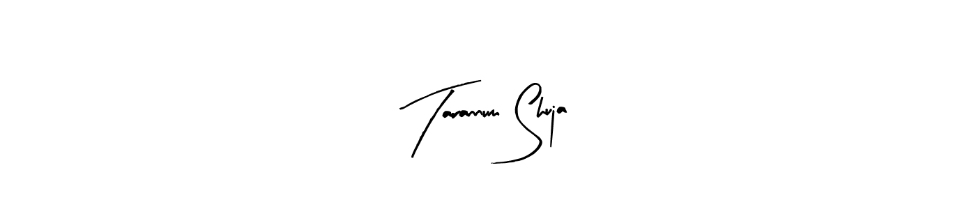 Design your own signature with our free online signature maker. With this signature software, you can create a handwritten (Arty Signature) signature for name Tarannum Shuja. Tarannum Shuja signature style 8 images and pictures png